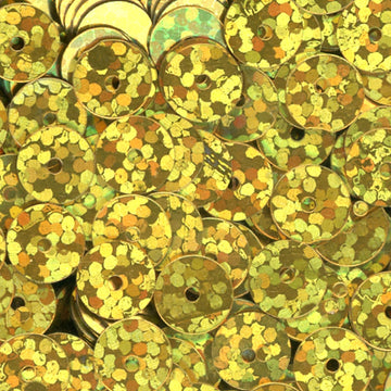 5mm Flat Hologram Bright Gold