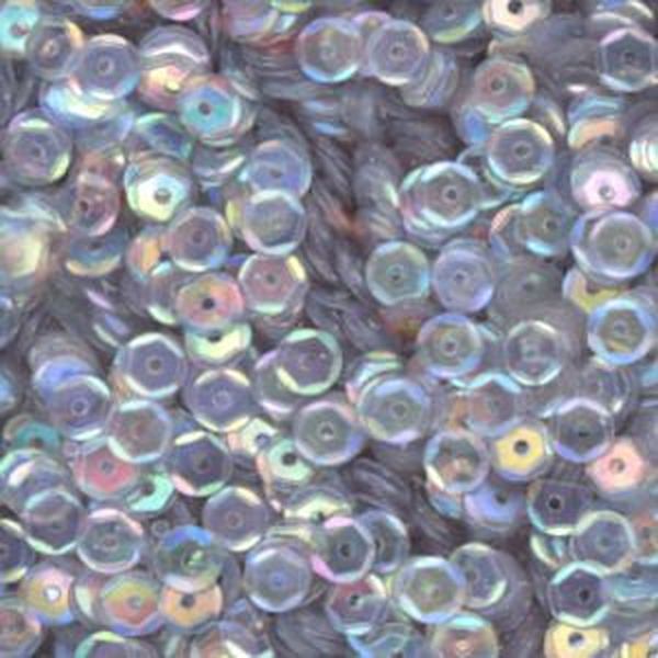 5mm Slightly Cupped Iridescent Light Gray 100 Grams