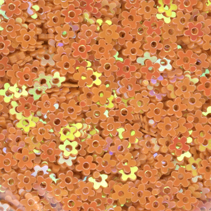 3mm Opaque Flower Big Orange