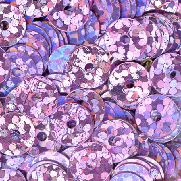 5mm Flat Hologram Light Pink 100 grams