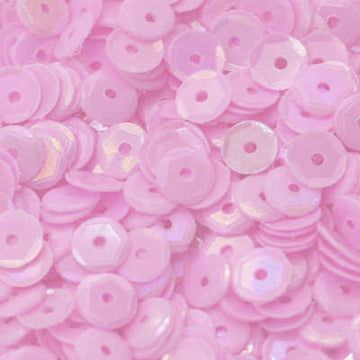 4mm Slightly Cupped Opaque Iridescent Pink Orchid