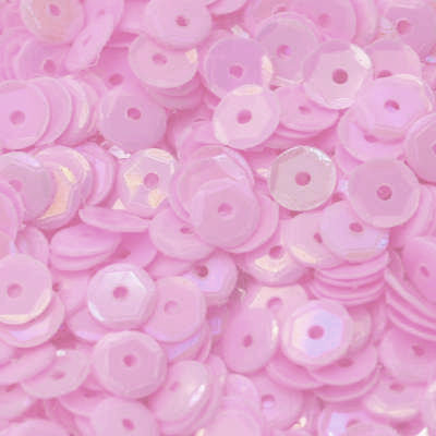4mm Slightly Cupped Opaque Iridescent Pink Orchid