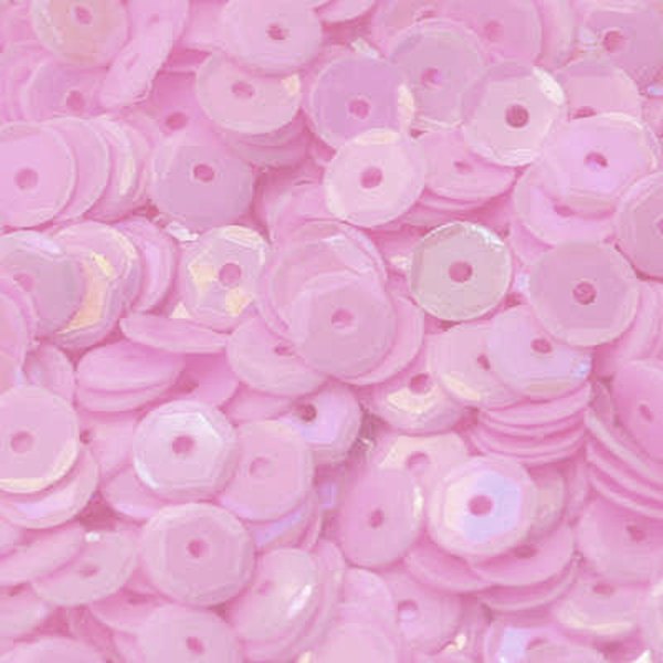 4mm Slightly Cupped Opaque Iridescent Pink Orchid