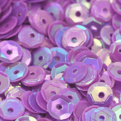 4mm Slightly Cupped Opaque Iridescent Orchid