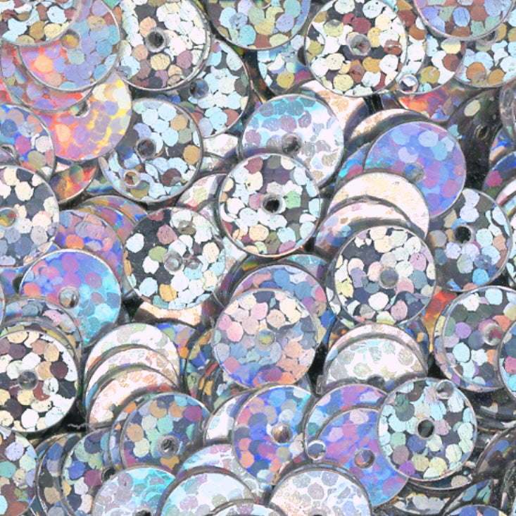 5mm Flat Hologram Silver 100 grams