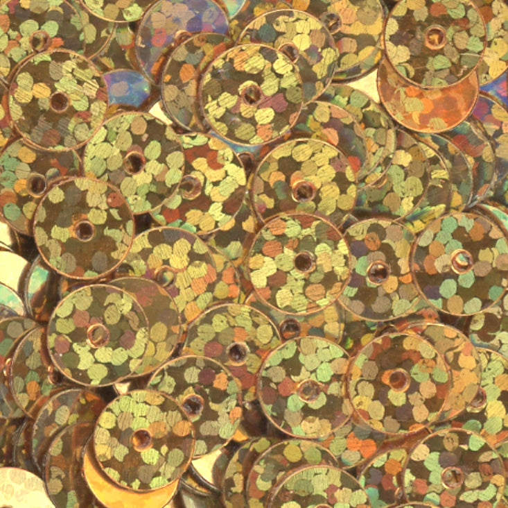 5mm Flat Hologram Vintage Gold 100 grams