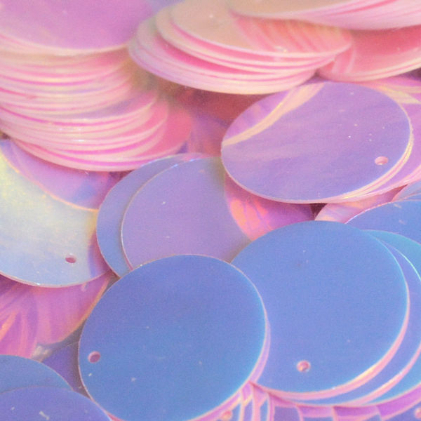 20mm Paillette Crystal Opaque Powderpuff Pink