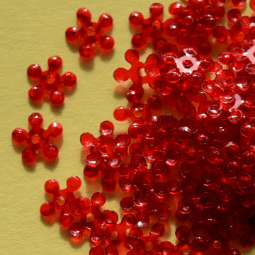 5mm Petite Flower Red (no iridescence)