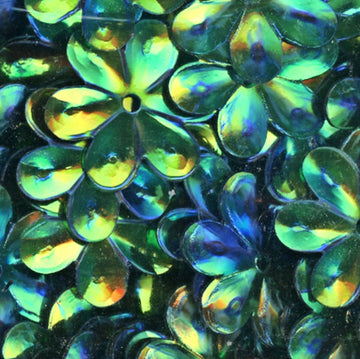 15mm Flower Crystal Opaque Carnival  1000 count
