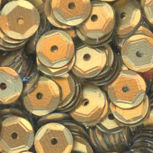 6mm Slightly Cupped Satin Gold