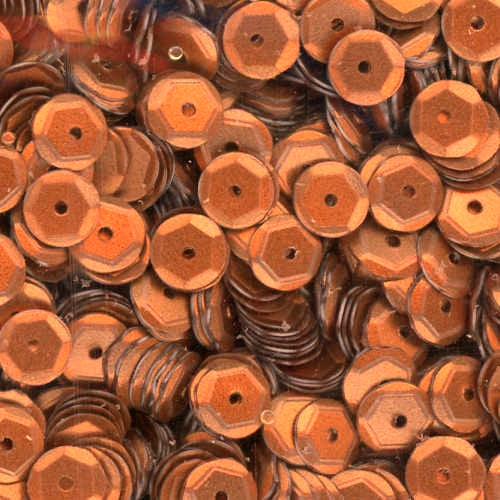 6mm Slightly Cupped Satin Copper 100 Grams