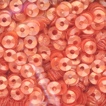 3mm Fully Cupped Satin Light Burnt Orange