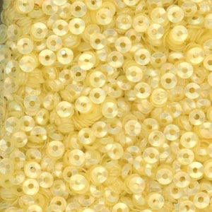 3mm Fully Cupped Satin Pale Yellow 100 grams