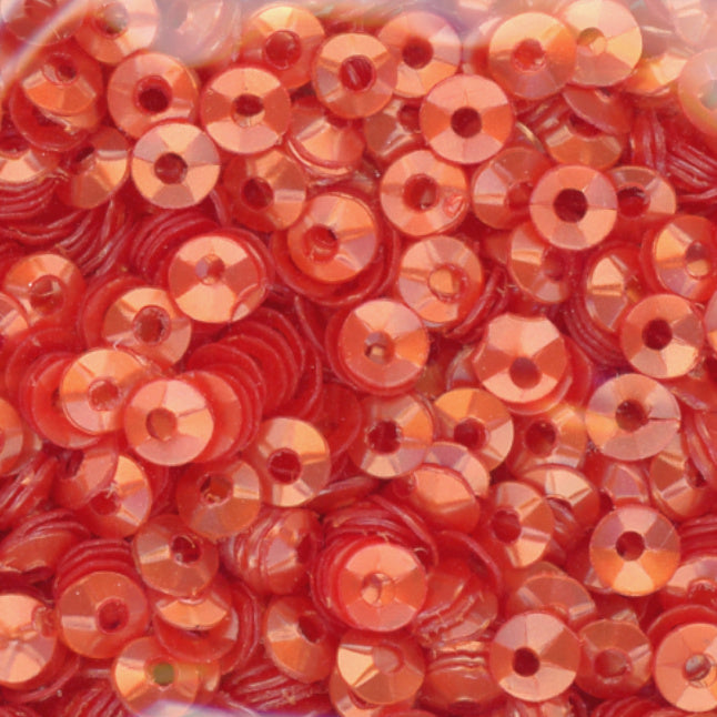 3mm Fully Cupped Satin Burnt Orange 100 grams