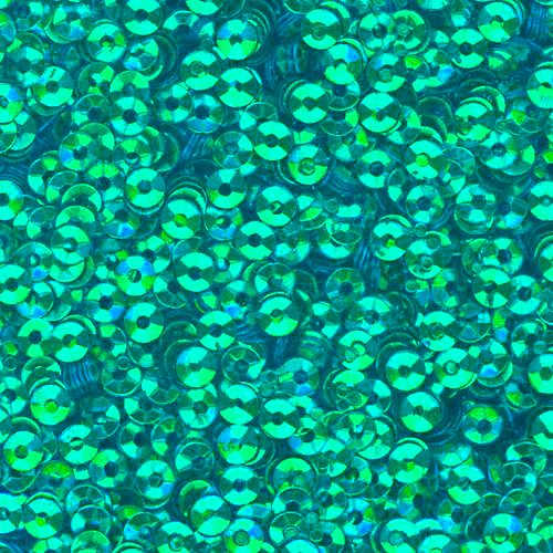 3mm Fully Cupped Metallic Green 100 Grams