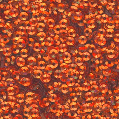 3mm Fully Cupped Metallic Orange 100 Grams