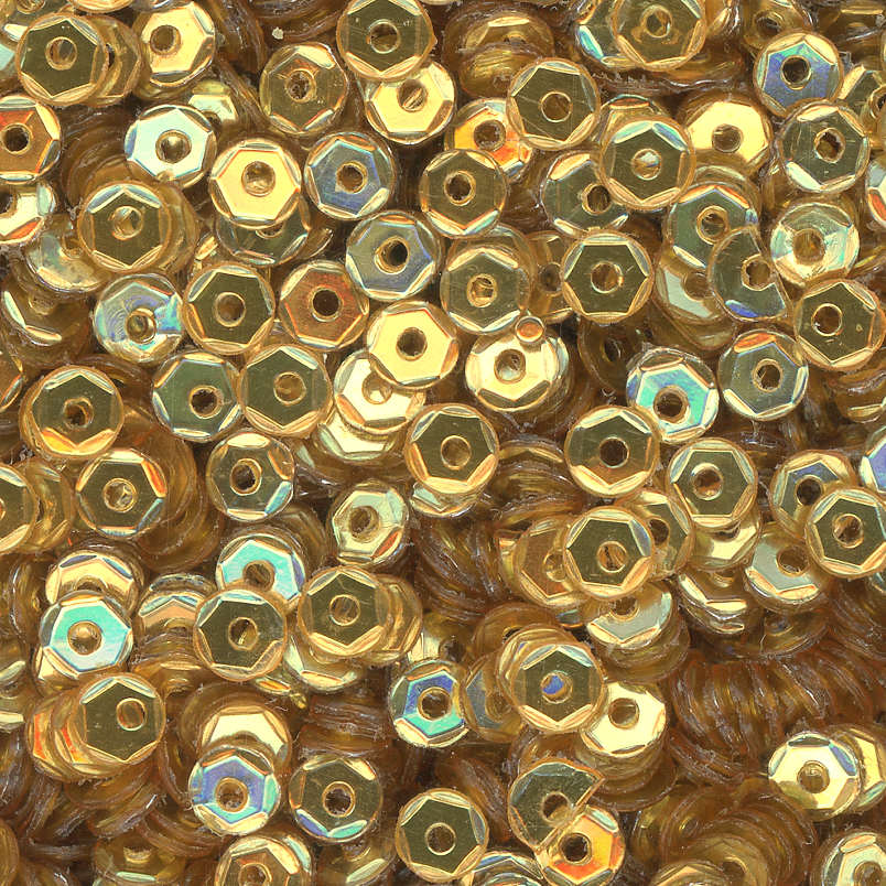 3mm SLIGHTLY Cupped Metallic Gold 50 Grams