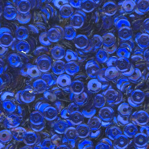 4mm Slightly Cupped Metallic Cobalt Blue 100 Grams