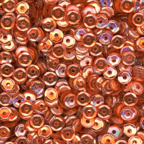 4mm Slightly Cupped Metallic Peach