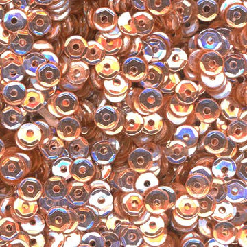 4mm Slightly Cupped Metallic Pale Peach