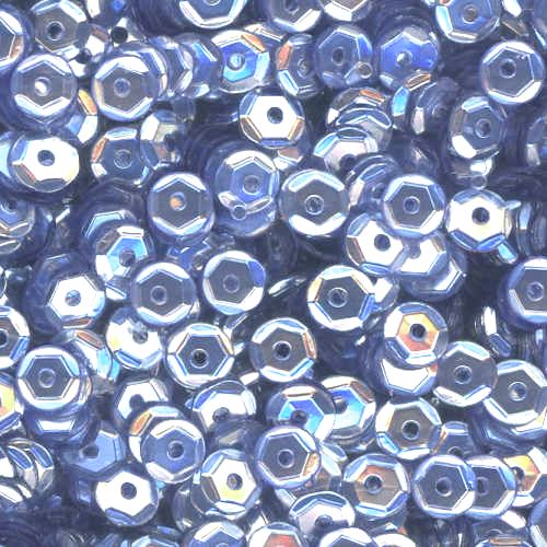 5mm Slightly Cupped Metallic Cool Water Blue