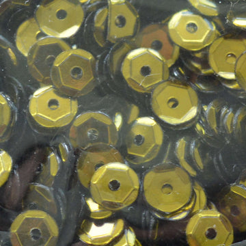 5mm Slightly Cupped Metallic Olive
