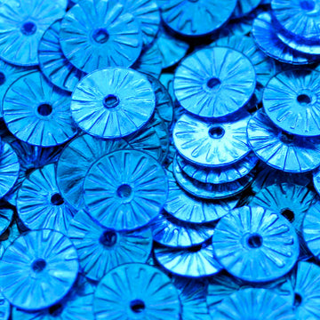Metallic 6mm Flat Embossed Blue Bell