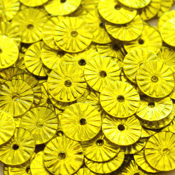 Metallic 6mm Flat Embossed Laser Lemon