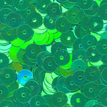 6mm Flat Metallic Green 100 grams