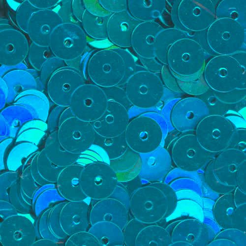 6mm Flat Metallic Turquoise