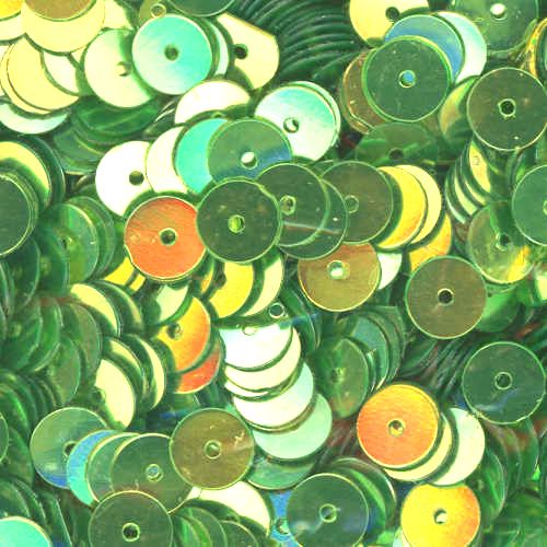 6mm Flat Metallic Spring Green