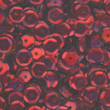 6mm Slightly Cupped Metallic Dark Red