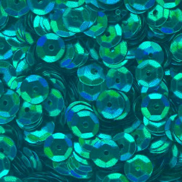 6mm Slightly Cupped Metallic Emerald Green 100 grams
