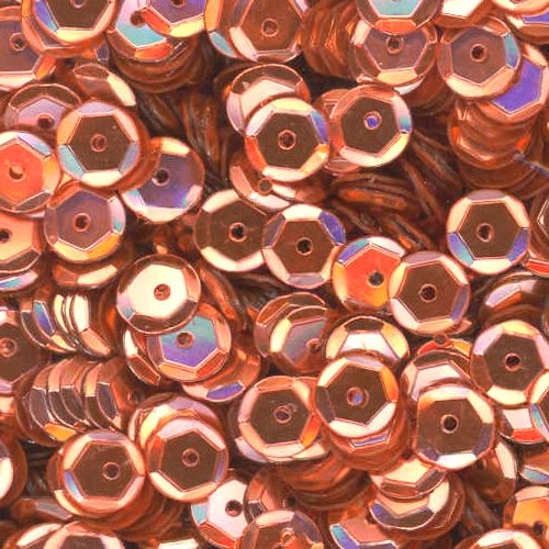 6mm Slightly Cupped Metallic Peach
