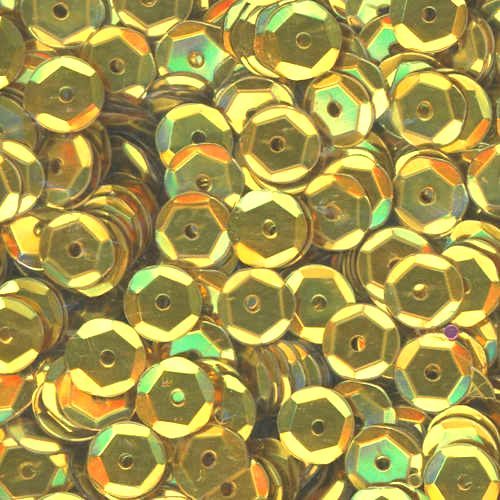 6mm Slightly Cupped Metallic Bright Gold 100 grams