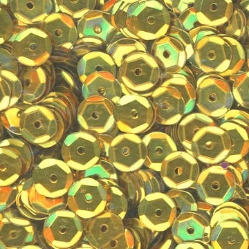 6mm Slightly Cupped Metallic Bright Gold 100 grams
