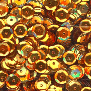 6mm Slightly Cupped Metallic Aztec Gold