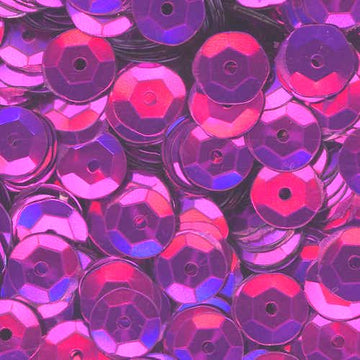 8mm Slightly Cupped Metallic Orchid