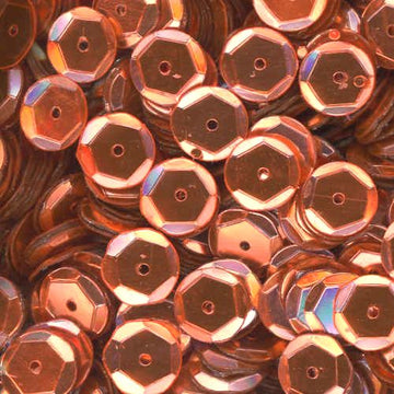 10mm Slightly Cupped Metallic Peach