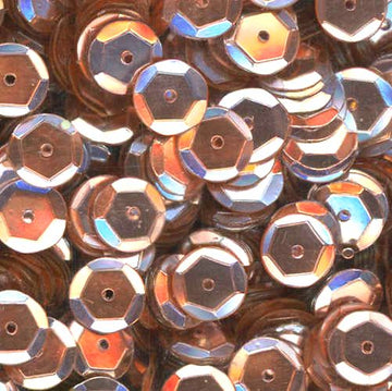 8mm Slightly Cupped Metallic Pale Peach