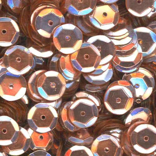 10mm Slightly Cupped Metallic Pale Peach