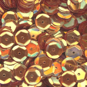 8mm Slightly Cupped Metallic Antique Gold