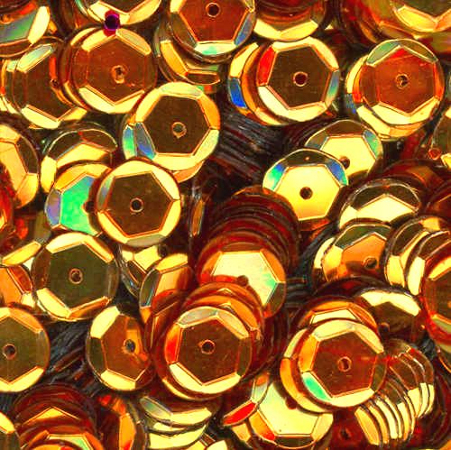 10mm Slightly Cupped Metallic Aztec Gold