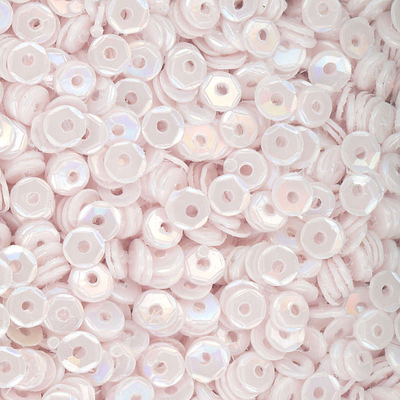 3mm Slightly Cupped Opaque White Glossy 50 Grams