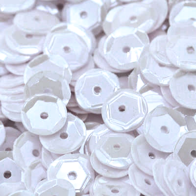 6mm Slightly Cupped Opaque Bright White