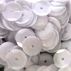 8mm Slightly Cupped Opaque Bright White