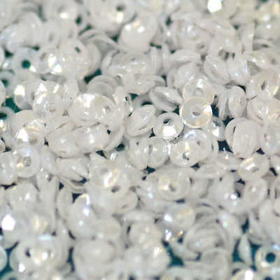 3mm Fully Cupped Opaque White Moonlight