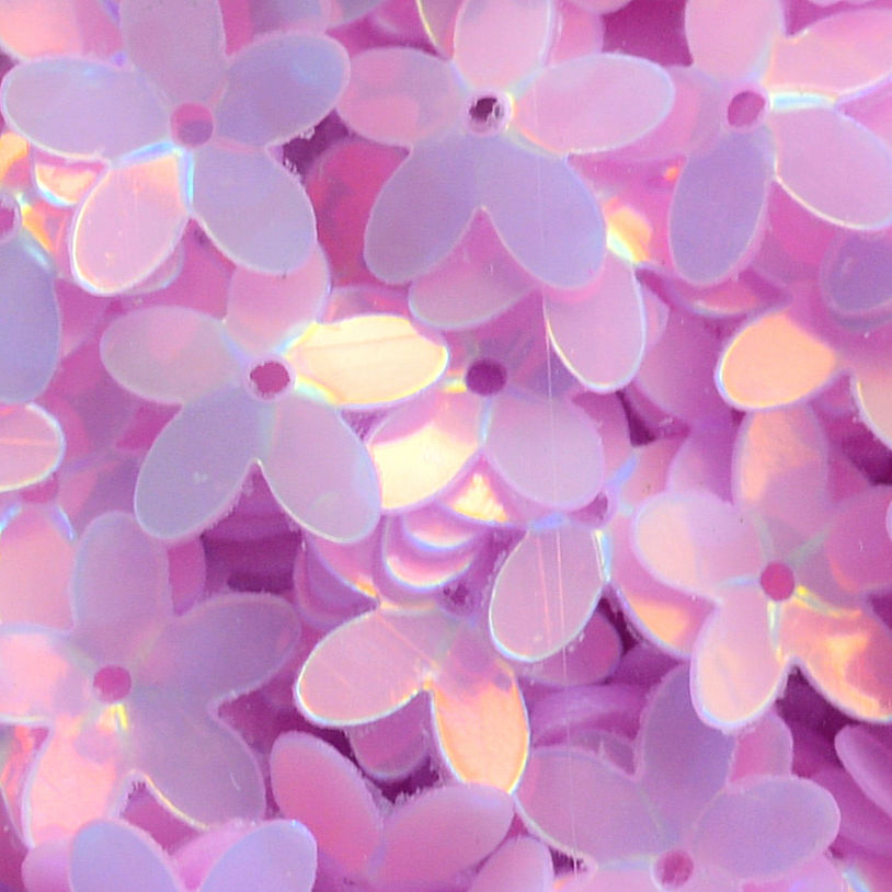 10mm Cupped Opalescent Flower Pink Orchid 50 grams