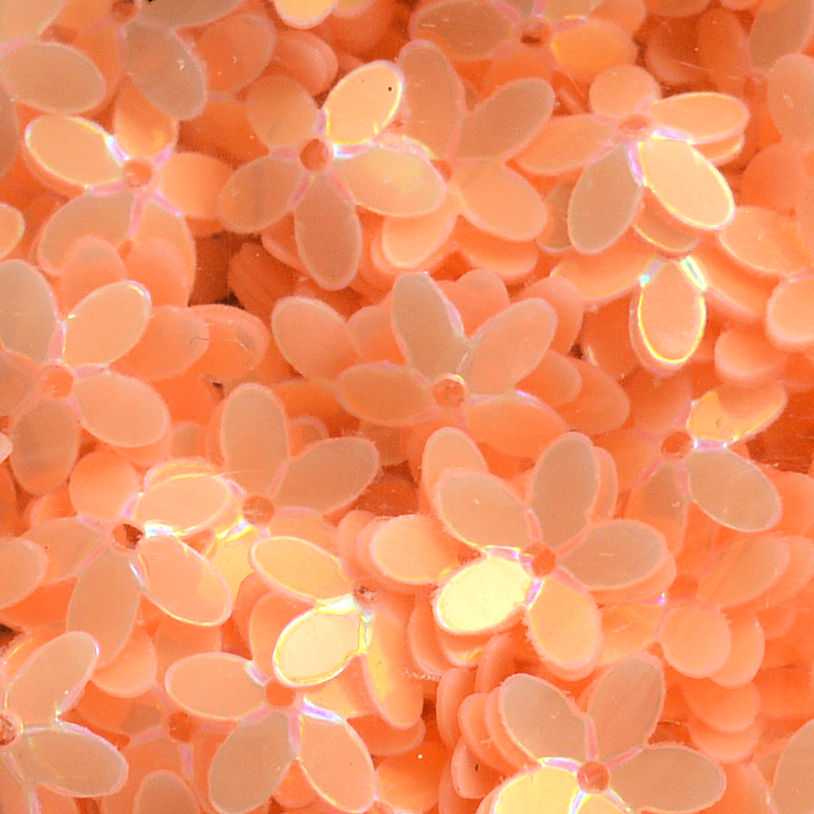 10mm Cupped Opalescent Flower Just Peachy 50 grams