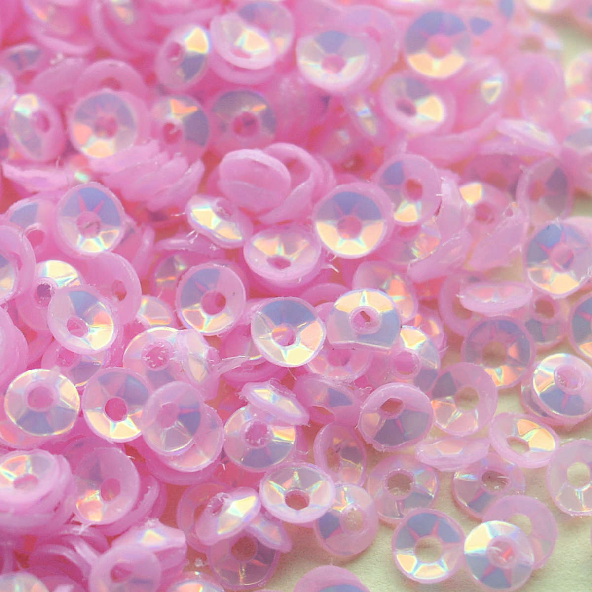 3mm Fully Cupped Opalescent Pink Orchid